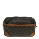 LOUIS VUITTON Monogram Compiegne 28 Clutch Bag M51845 LV Auth 83111-13