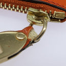 BURBERRY Nova Check Clutch Bag PVC Leather Beige Orange Auth 83126AV-11