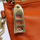 BURBERRY Nova Check Clutch Bag PVC Leather Beige Orange Auth 83126AV-20