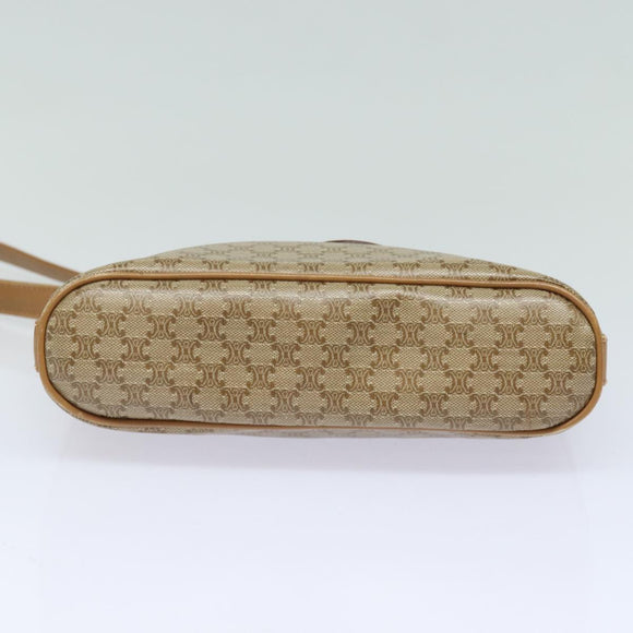 CELINE Macadam Canvas Umhängetasche Beige Auth 83128
