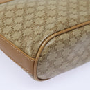 CELINE Macadam Canvas Shoulder Bag Beige Auth 83128-10