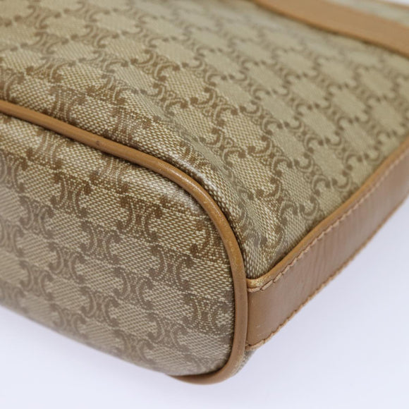 CELINE Macadam Canvas Umhängetasche Beige Auth 83128