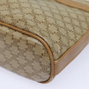 CELINE Macadam Canvas Shoulder Bag Beige Auth 83128-14