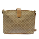 CELINE Macadam Canvas Shoulder Bag Beige Auth 83128-2