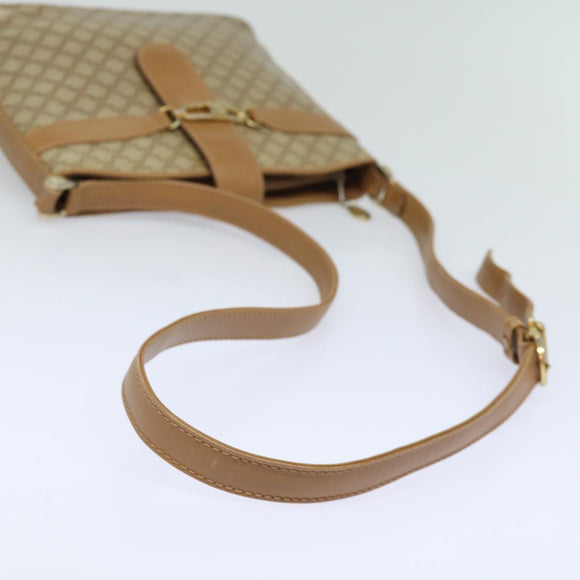 CELINE Macadam Canvas Umhängetasche Beige Auth 83128