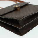 CELINE Macadam Canvas Umhängetasche PVC Leder Braun Auth 83129-8