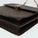 CELINE Macadam Canvas Umhängetasche PVC Leder Braun Auth 83129-15