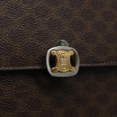 CELINE Macadam Canvas Shoulder Bag PVC Leather Brown Auth 83129-18