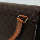CELINE Macadam Canvas Shoulder Bag PVC Leather Brown Auth 83129-9