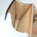 CELINE Macadam Canvas Shoulder Bag PVC Leather Brown Auth 83129-23