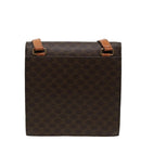 CELINE Macadam Canvas Shoulder Bag PVC Leather Brown Auth 83129-2