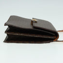 CELINE Macadam Canvas Umhängetasche PVC Leder Braun Auth 83129-3