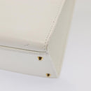 CELINE Shoulder Bag Leather 2way White Auth 83132-14