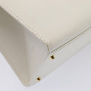 CELINE Shoulder Bag Leather 2way White Auth 83132-16