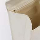 CELINE Shoulder Bag Leather 2way White Auth 83132-23