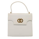 CELINE Shoulder Bag Leather 2way White Auth 83132-13
