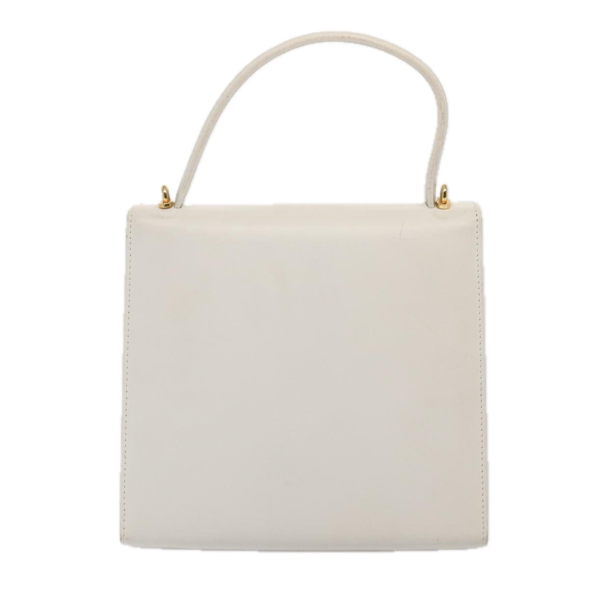 CELINE Shoulder Bag Leather 2way White Auth 83132