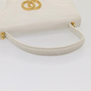 CELINE Shoulder Bag Leather 2way White Auth 83132-7