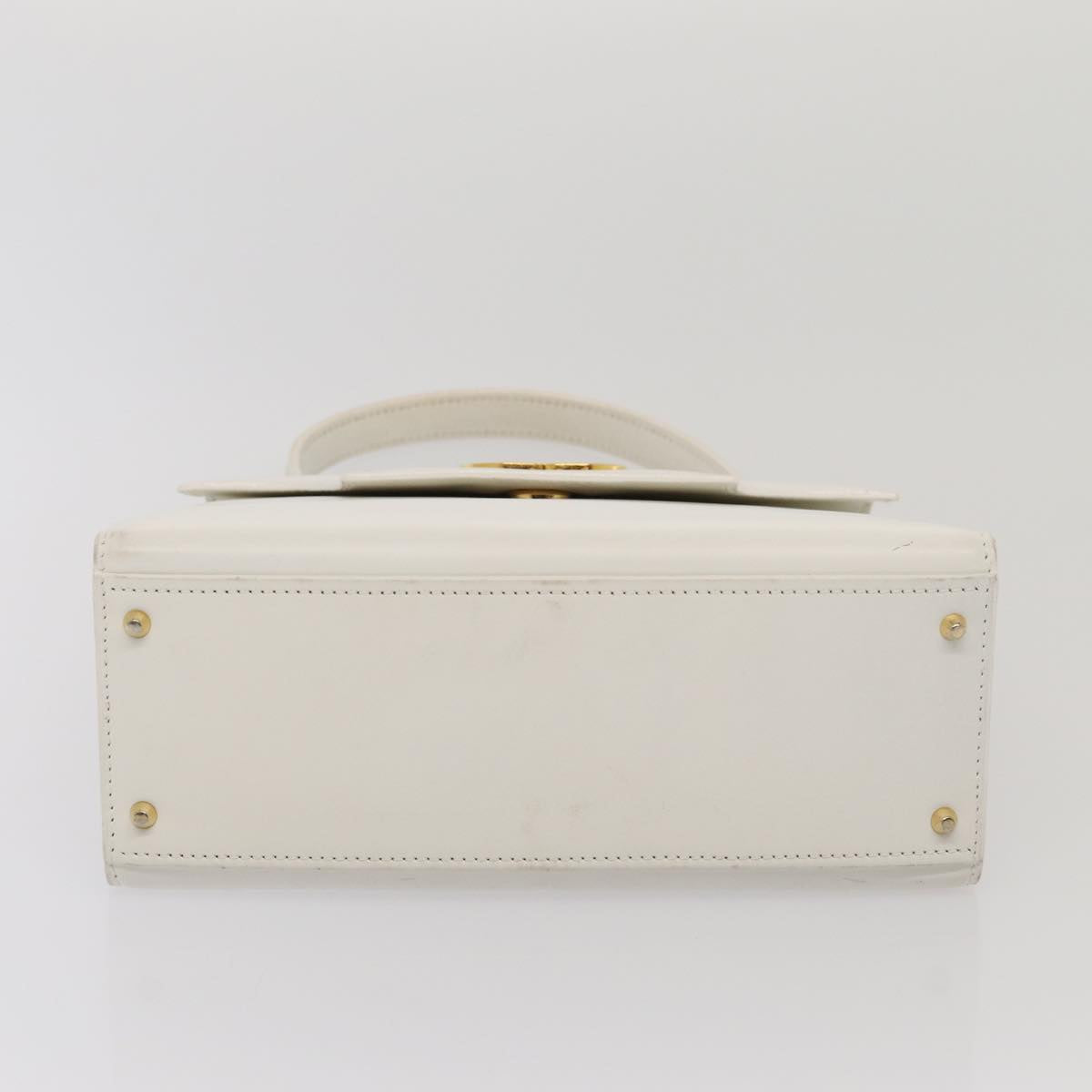 CELINE Shoulder Bag Leather 2way White Auth 83132