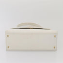 CELINE Shoulder Bag Leather 2way White Auth 83132-5