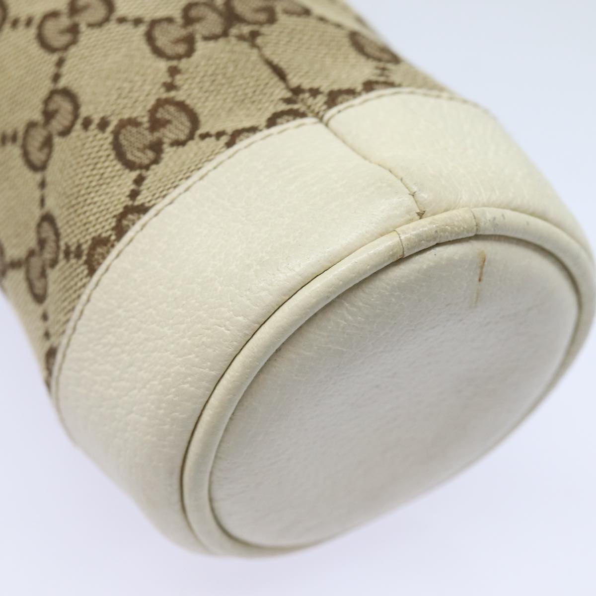 GUCCI Drink holder GG Canvas Web Sherry Line Water bottle Beige 28691 Auth 83139