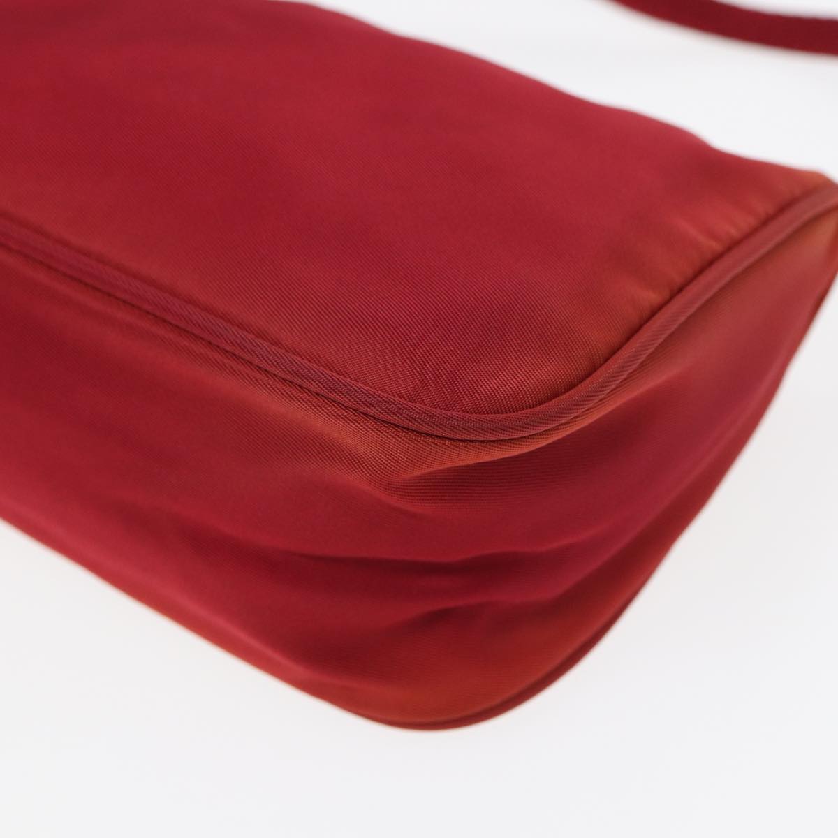 PRADA Accessory Pouch Nylon Red Auth 83154