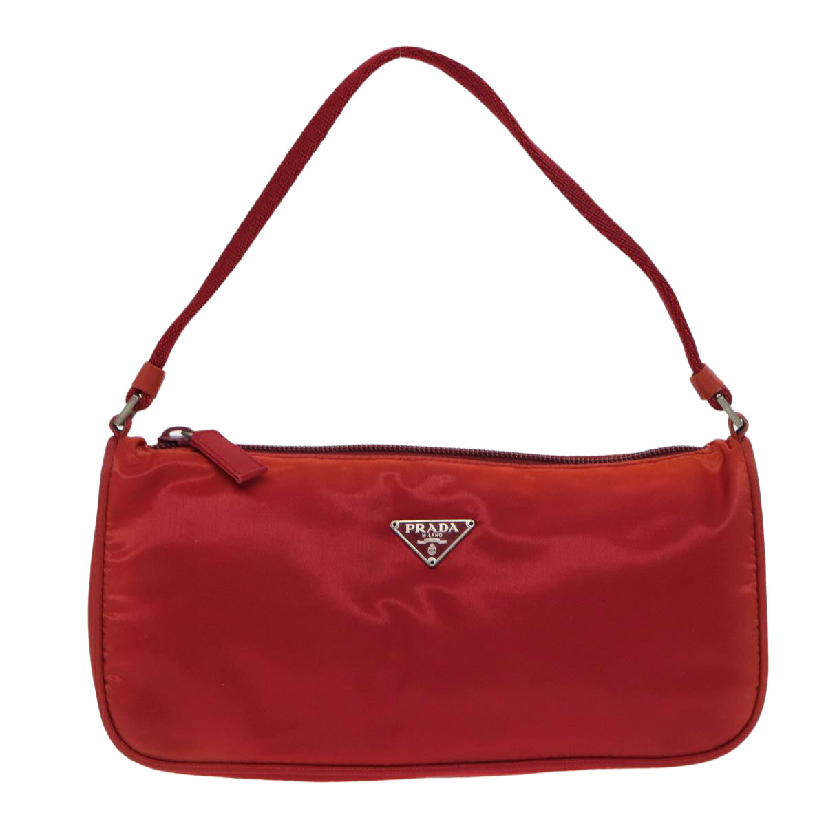 PRADA Accessory Pouch Nylon Red Auth 83154 - 0