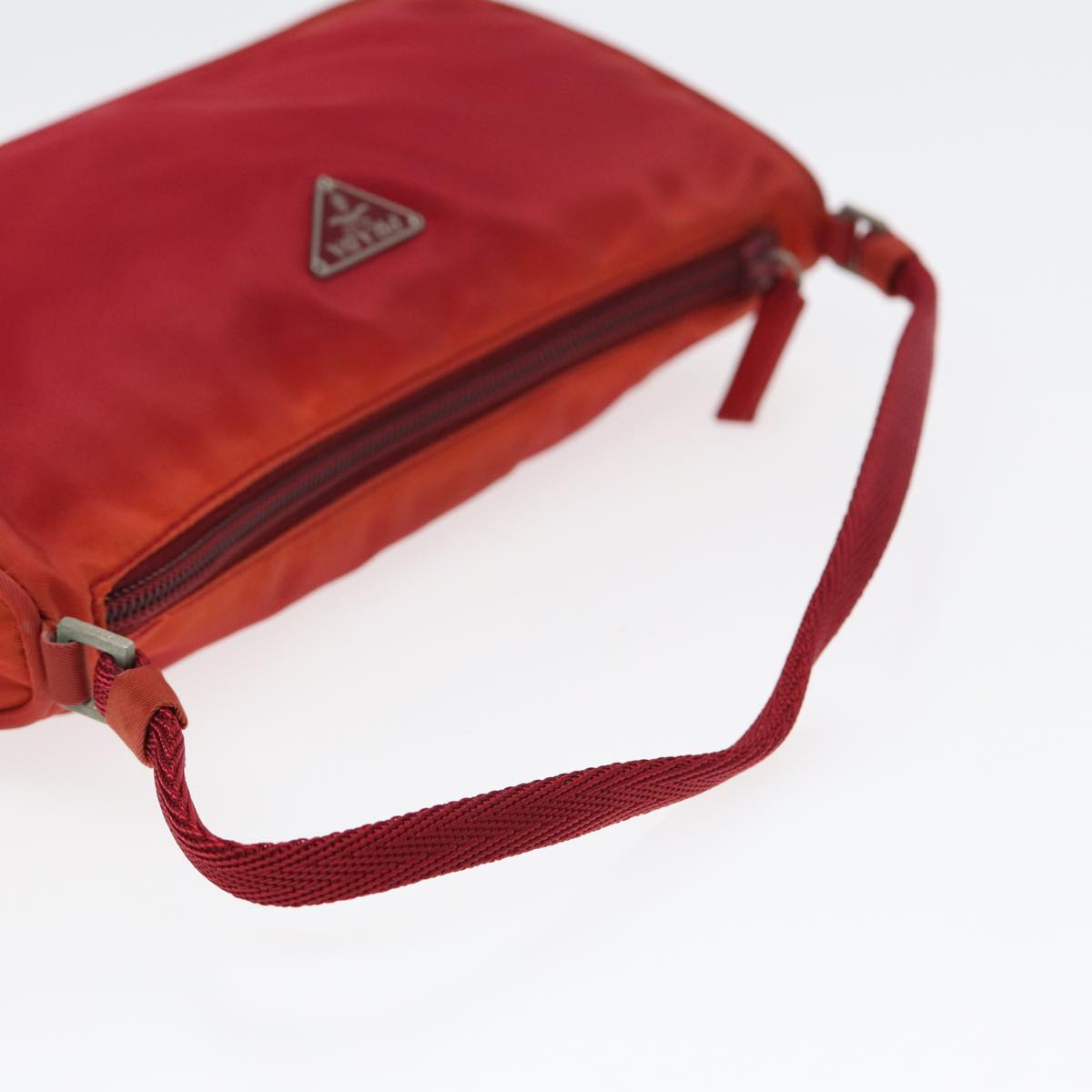 PRADA Accessory Pouch Nylon Red Auth 83154