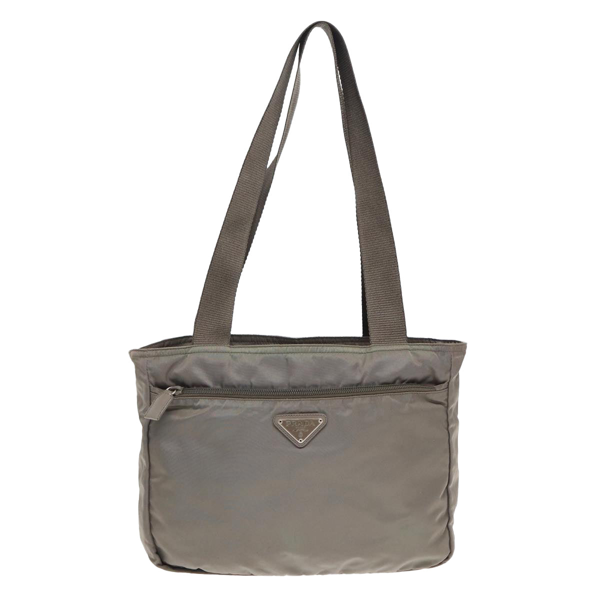 PRADA Tote Bag Nylon Khaki Auth 83159