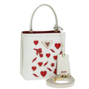 PRADA Hand Bag Safiano leather 2way White Auth 83161-1