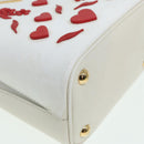 PRADA Hand Bag Safiano leather 2way White Auth 83161-9