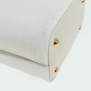 PRADA Hand Bag Safiano leather 2way White Auth 83161-15