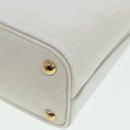 PRADA Hand Bag Safiano leather 2way White Auth 83161-16