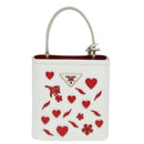 PRADA Hand Bag Safiano leather 2way White Auth 83161-13