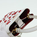 PRADA Hand Bag Safiano leather 2way White Auth 83161-6