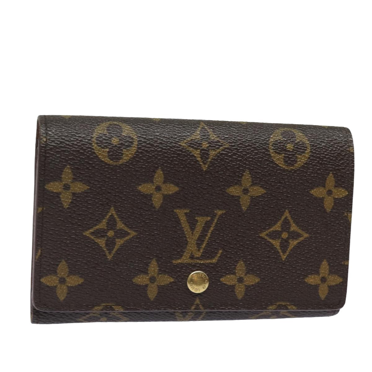 LOUIS VUITTON Monogram Porte Monnaie Billets Tresor Wallet M61730 LV Auth 83190