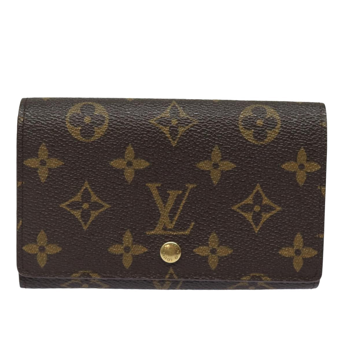 LOUIS VUITTON Monogram Porte Monnaie Billets Tresor Wallet M61730 LV Auth 83190