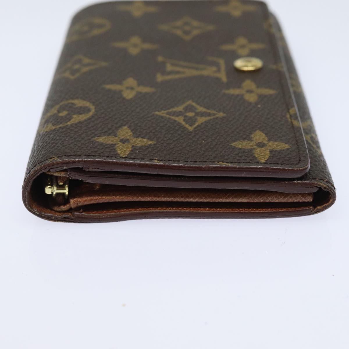 LOUIS VUITTON Monogram Porte Monnaie Billets Tresor Wallet M61730 LV Auth 83190