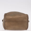 LOEWE Anagram Hand Bag Leather Gold Tone Auth 83192-10