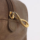 LOEWE Anagram Hand Bag Leather Gold Tone Auth 83192-11