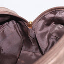 LOEWE Anagram Hand Bag Leather Gold Tone Auth 83192-19