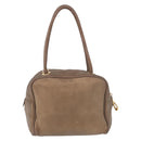 LOEWE Anagram Hand Bag Leather Gold Tone Auth 83192-2