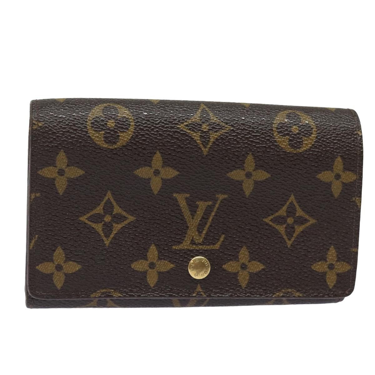 LOUIS VUITTON Monogram Porte Monnaie Billets Tresor Wallet M61730 LV Auth 83212