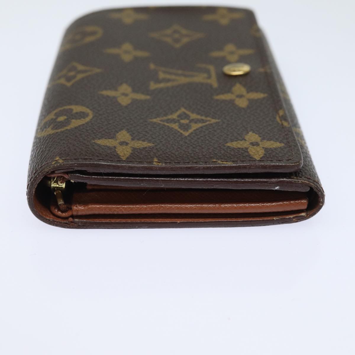 LOUIS VUITTON Monogram Porte Monnaie Billets Tresor Wallet M61730 LV Auth 83212