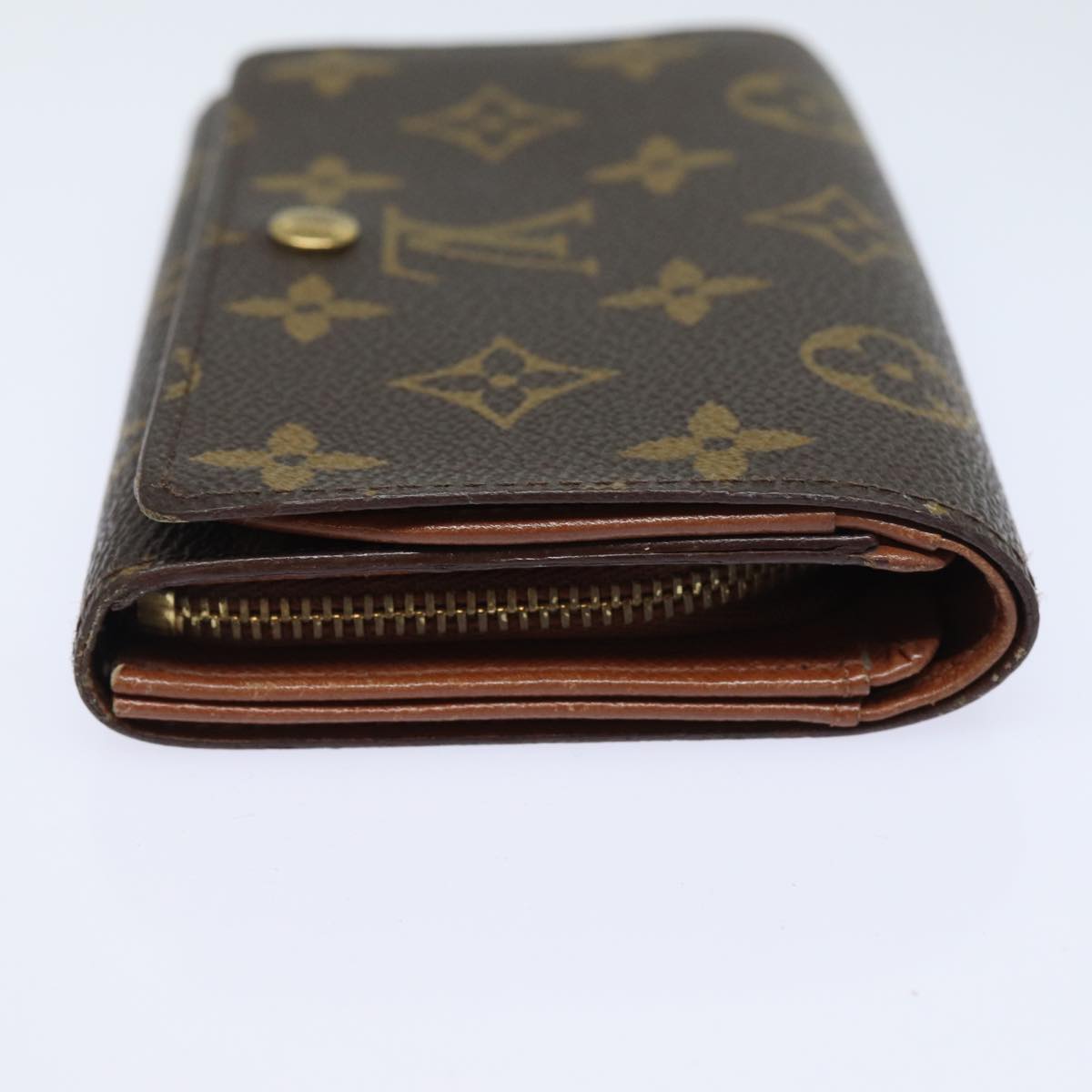 LOUIS VUITTON Monogram Porte Monnaie Billets Tresor Wallet M61730 LV Auth 83212