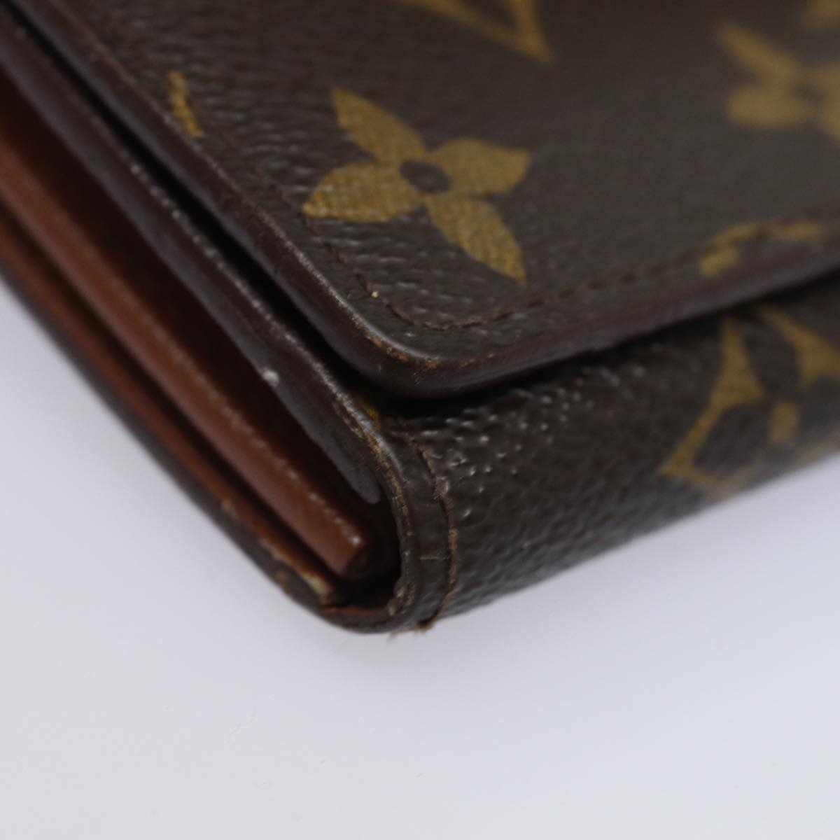 LOUIS VUITTON Monogram Porte Monnaie Billets Tresor Wallet M61730 LV Auth 83212