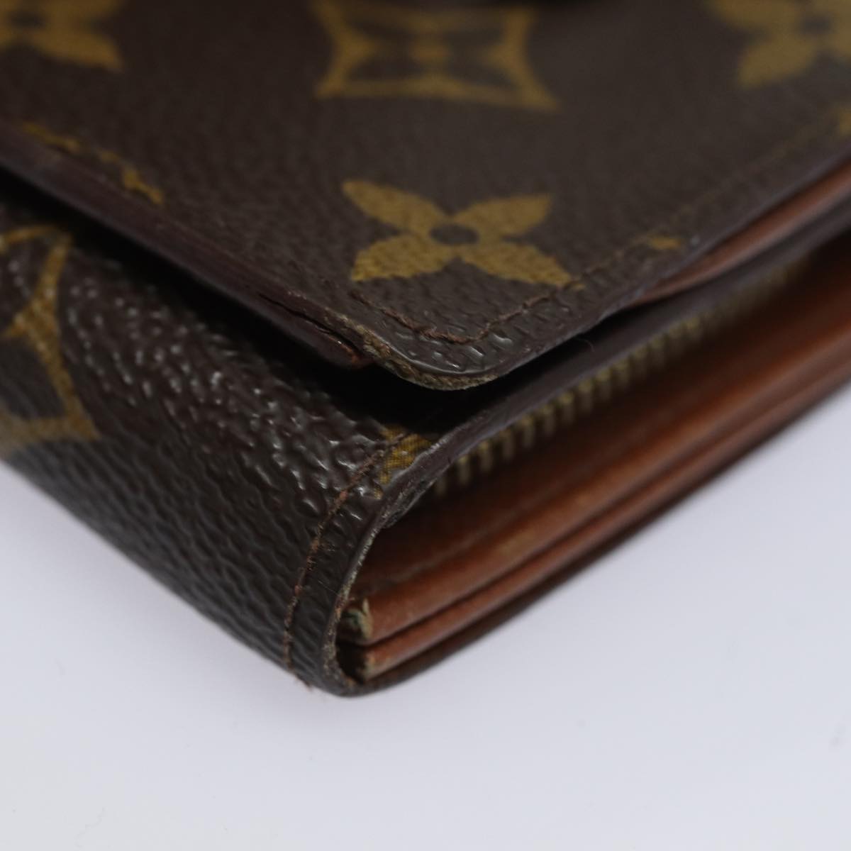 LOUIS VUITTON Monogram Porte Monnaie Billets Tresor Wallet M61730 LV Auth 83212