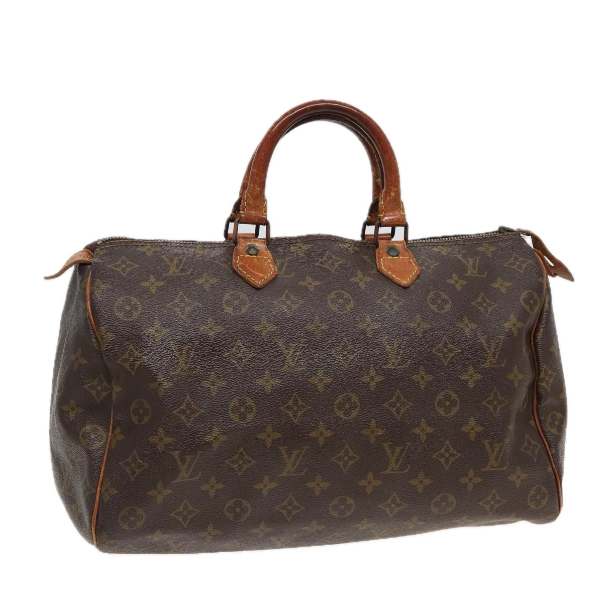 LOUIS VUITTON Monogram Speedy 35 Hand Bag Old model M41524 LV Auth 83221