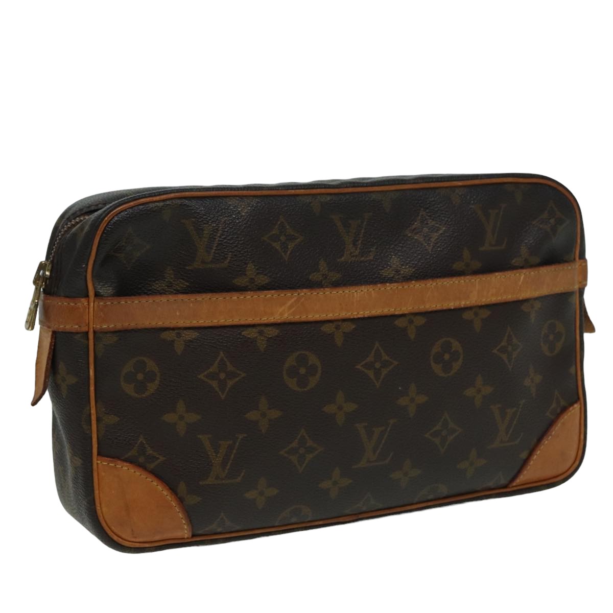 LOUIS VUITTON Monogram Compiegne 28 Clutch Bag M51845 LV Auth 83240