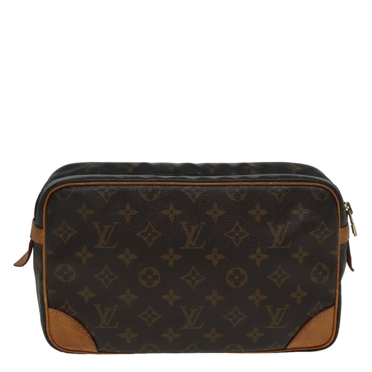 LOUIS VUITTON Monogram Compiegne 28 Clutch Bag M51845 LV Auth 83240